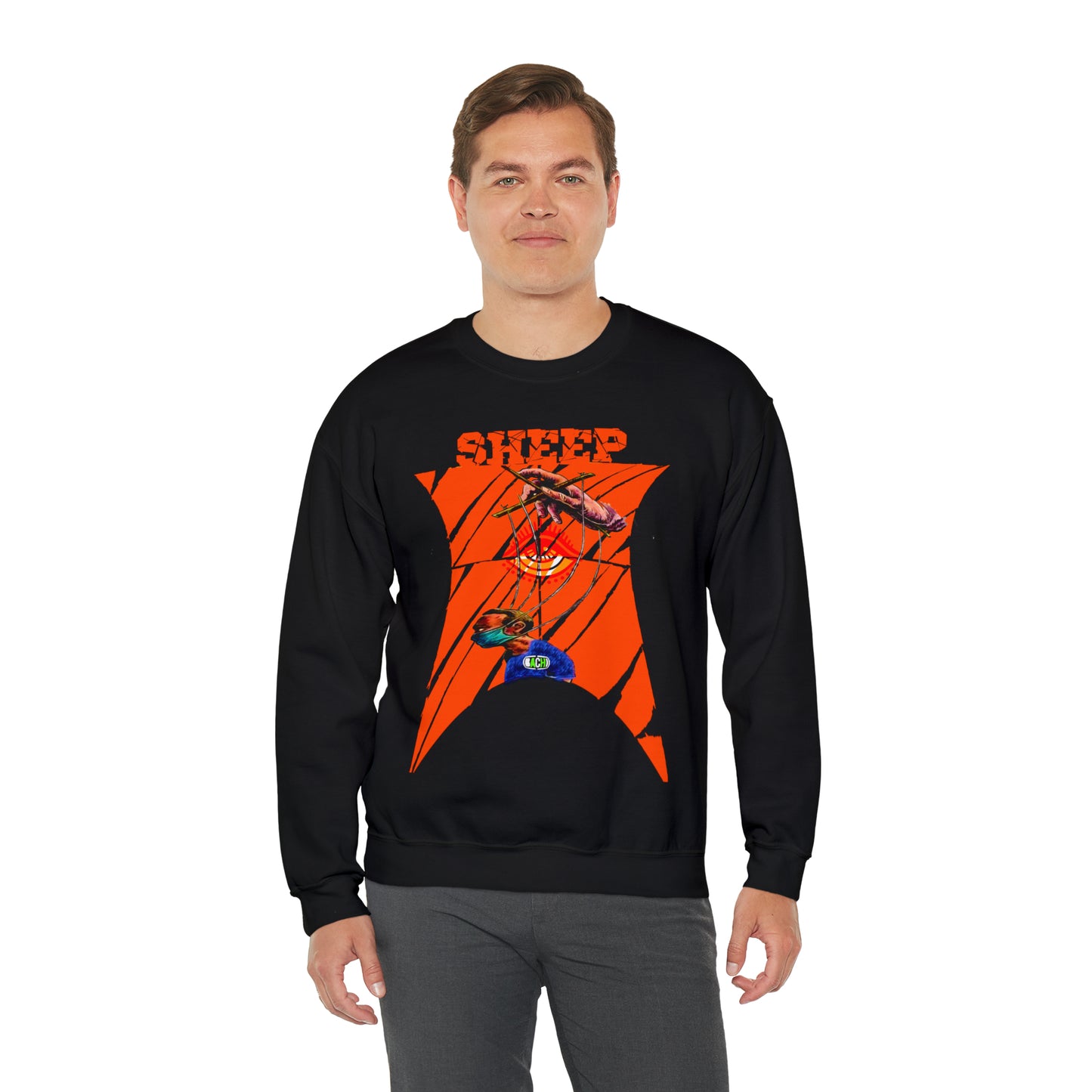Unisex Sweatshirt Sheep And Puppet