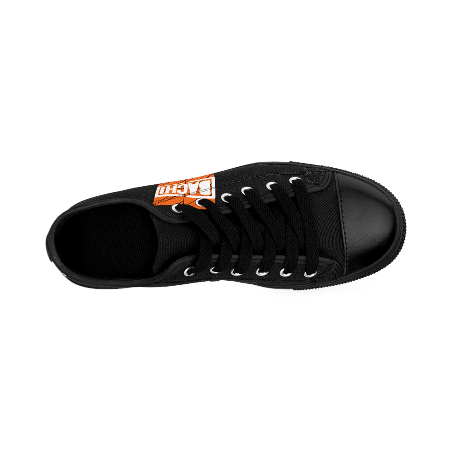 Mens Low cut Sneakers Orange and Black Drippers