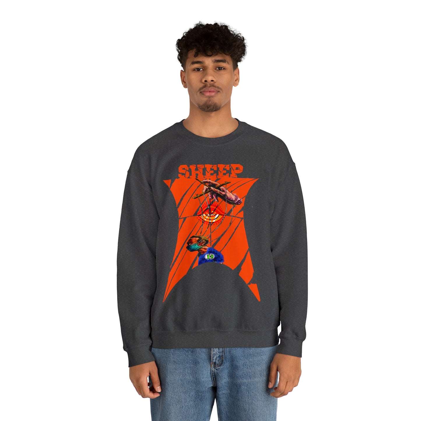 Unisex Sweatshirt Sheep And Puppet