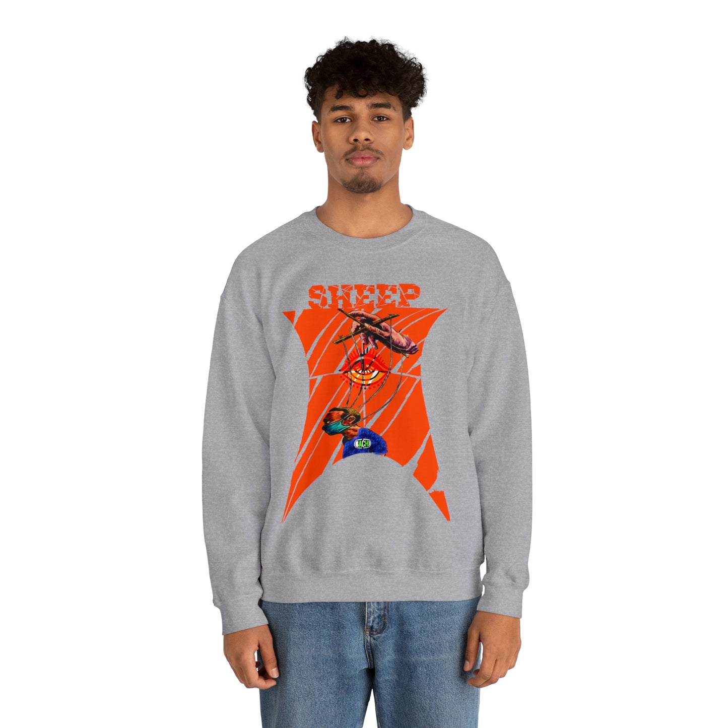Unisex Sweatshirt Sheep And Puppet
