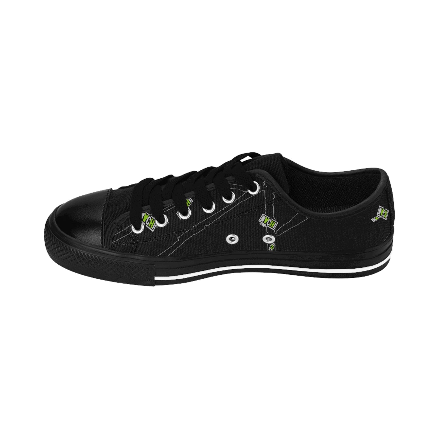 Women's Sneakers Bachi All Over Black Tone Printify