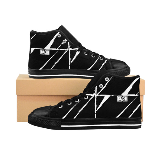 Men's High-Top Sneakers Black Square