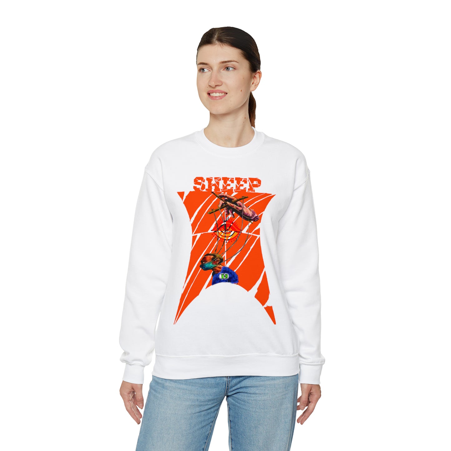 Unisex Sweatshirt Sheep And Puppet