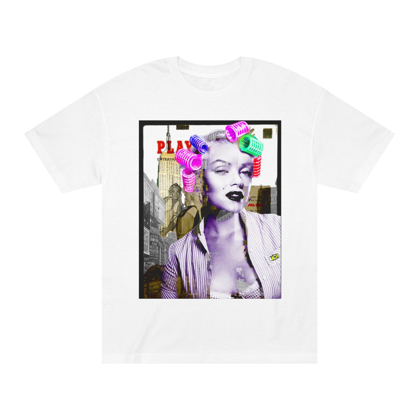 Unisex T-shirt Marilyn Monroe Pink Rollers