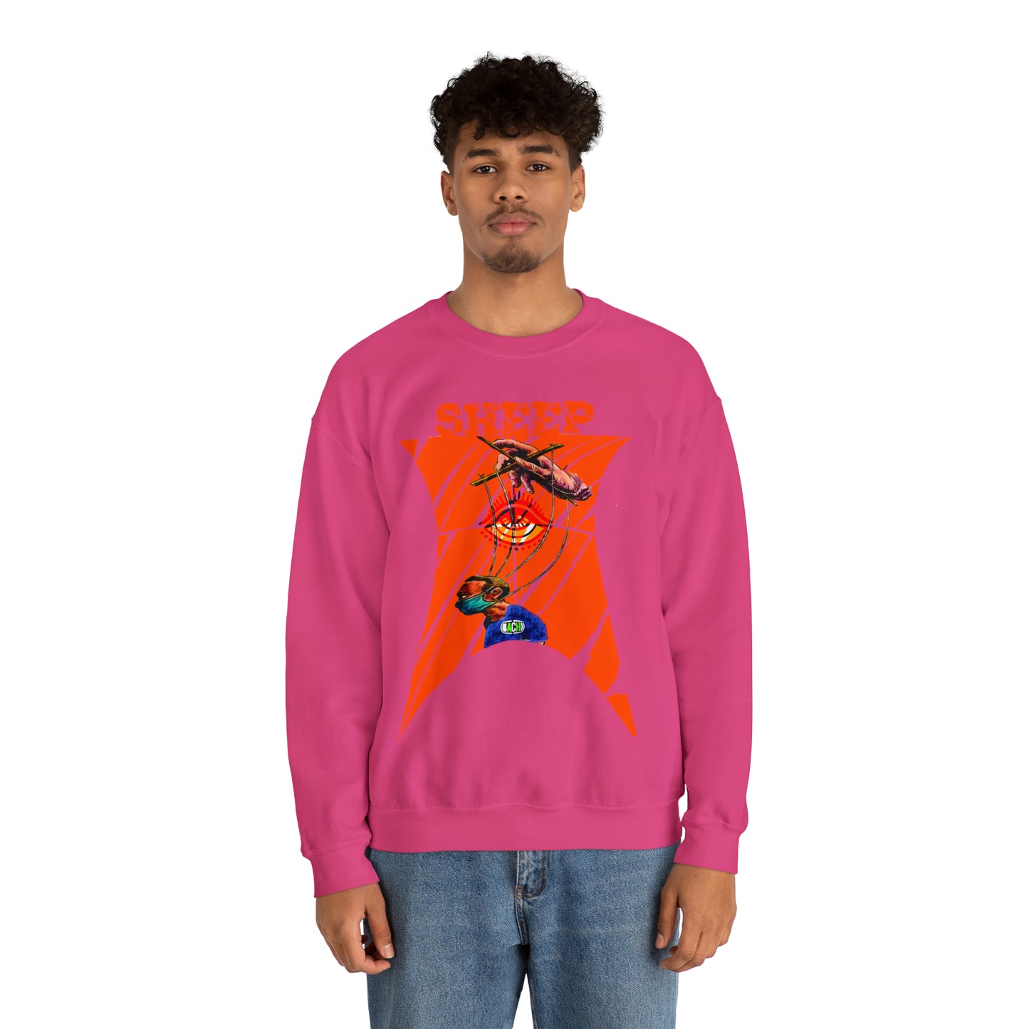 Unisex Sweatshirt Sheep And Puppet