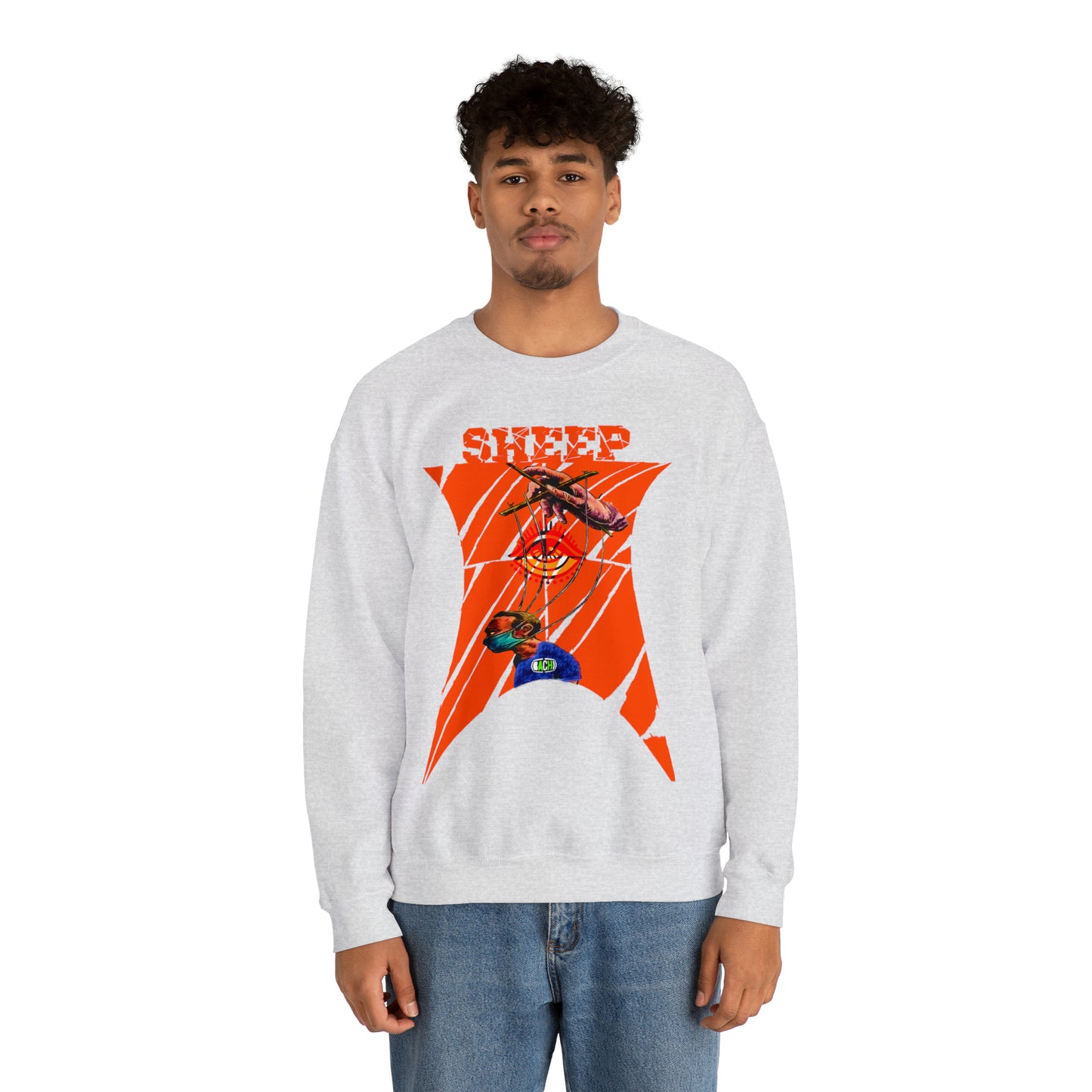 Unisex Sweatshirt Sheep And Puppet