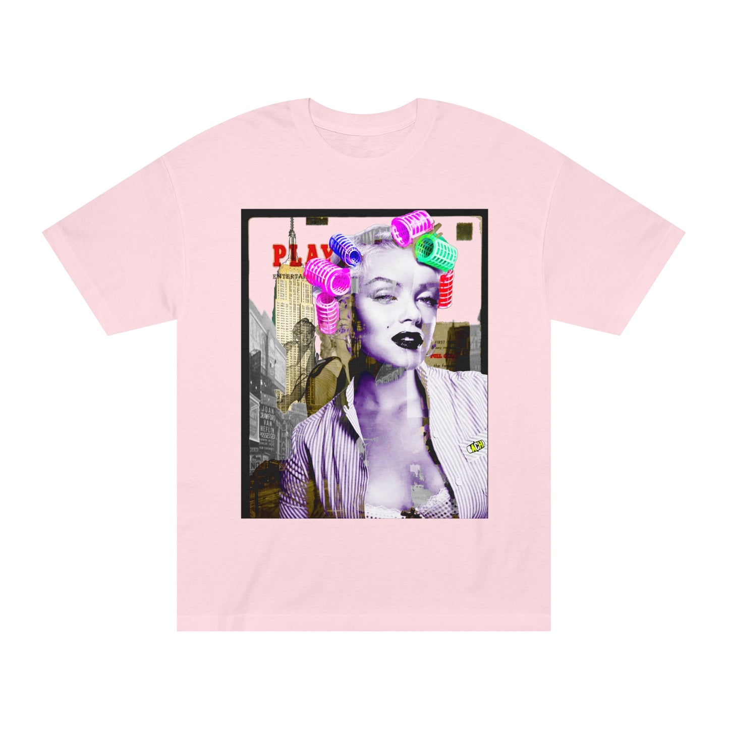 Unisex T-shirt Marilyn Monroe Pink Rollers