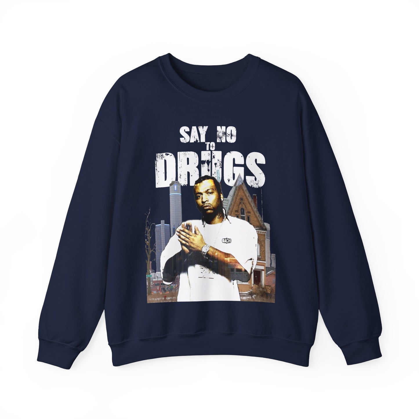 Unisex Crewneck Sweatshirt Big Meech BMF Say No To Drugs