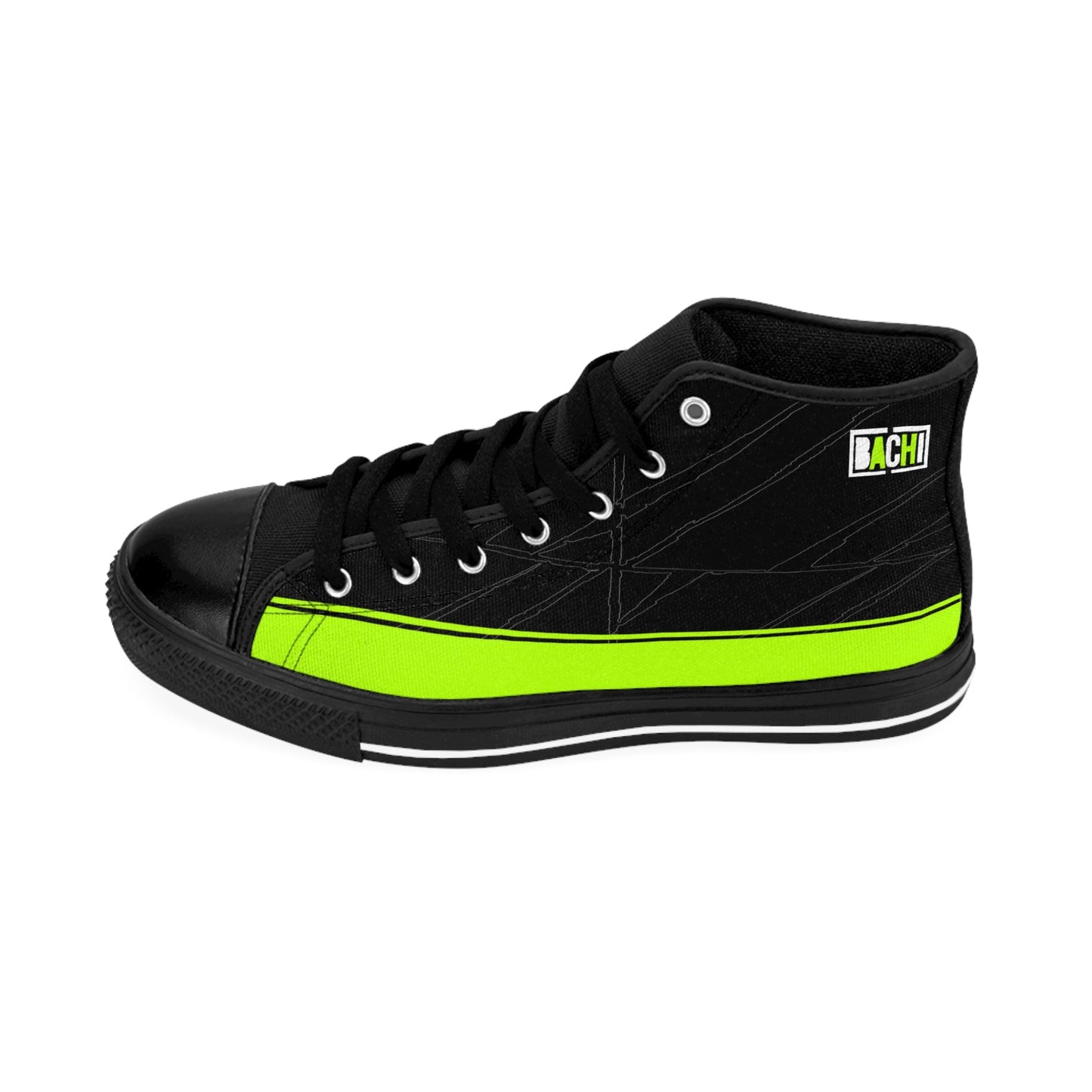 Men's High-top Sneakers Bachi 2 Tone Dripper Printify