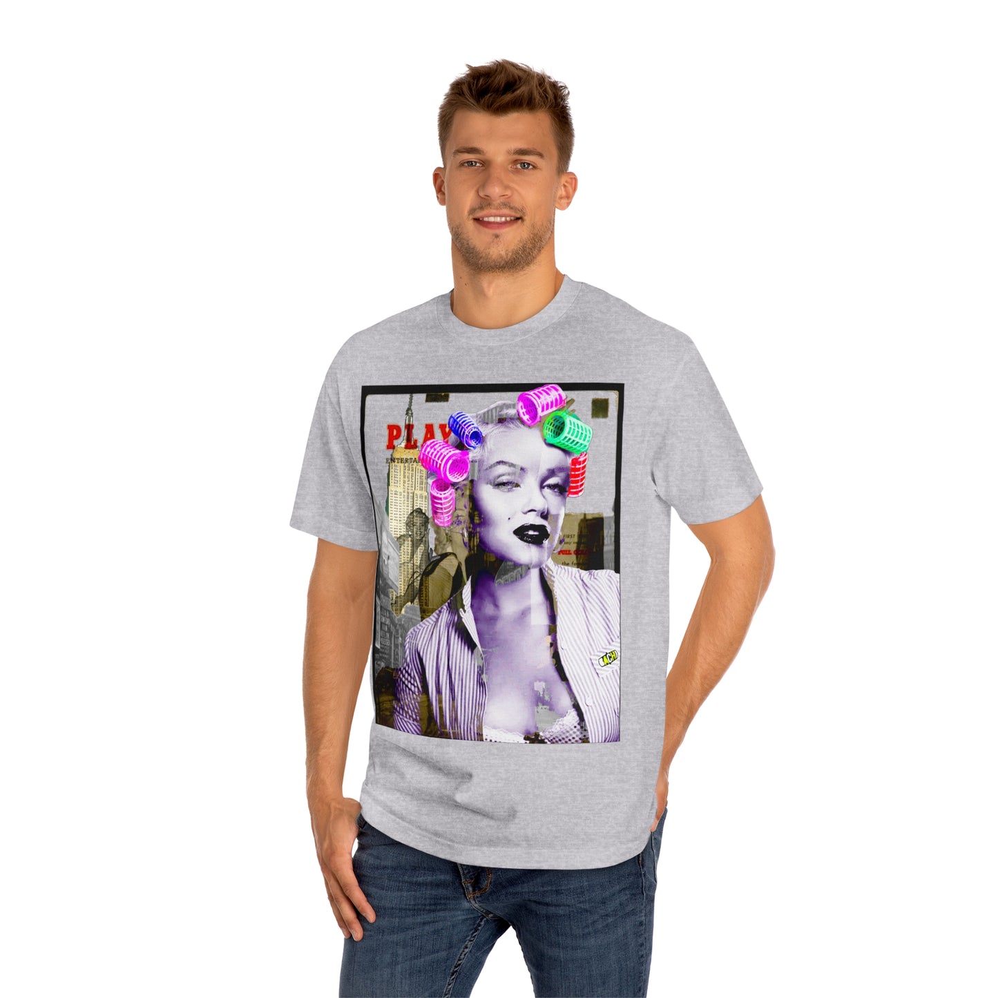 Unisex T-shirt Marilyn Monroe Pink Rollers