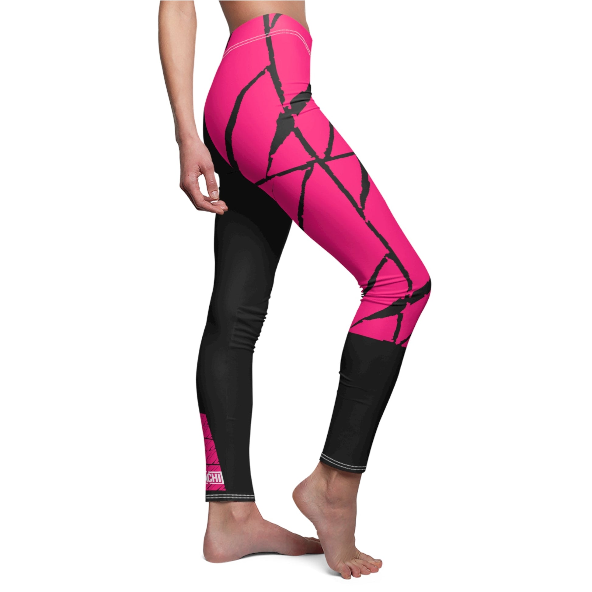 Women's Casual Leggings Bachi Pink Square Printify