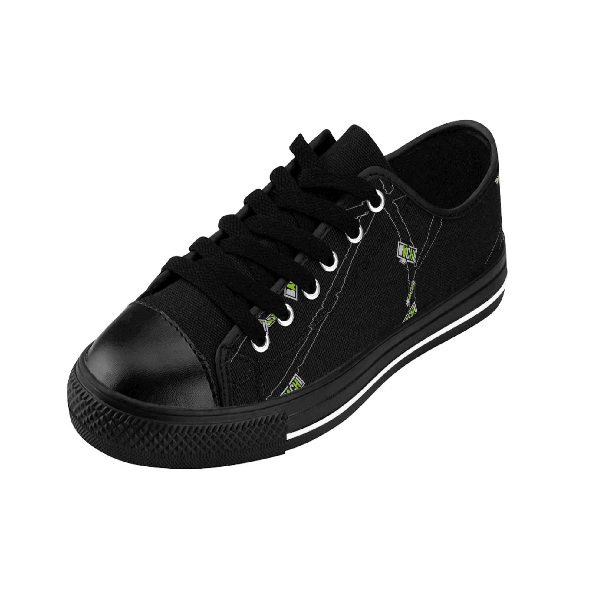 Women's Sneakers Bachi All Over Black Tone Printify