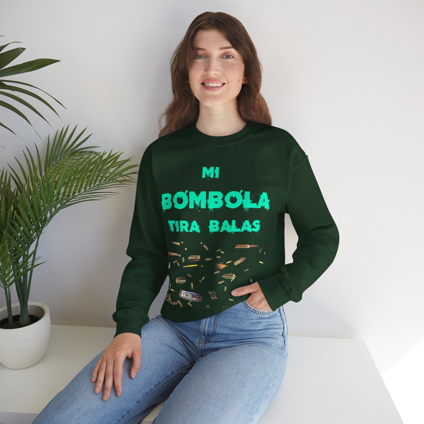 Unisex Sweatshirt Mi Bombola Tira Balas