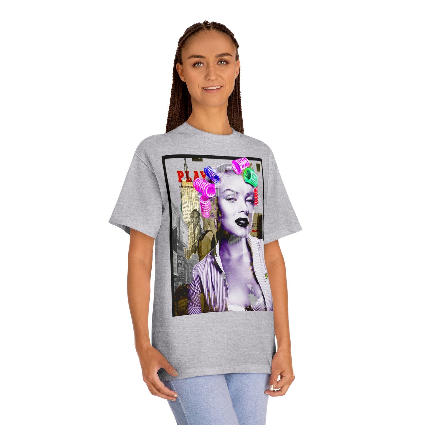 Unisex T-shirt Marilyn Monroe Pink Rollers