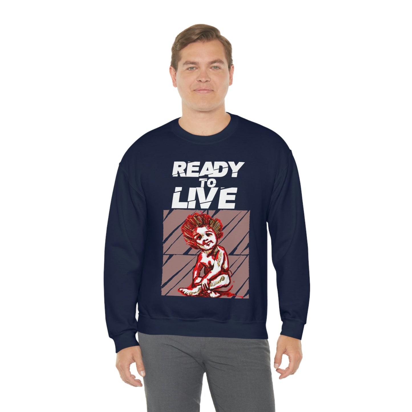 Unisex Sweater Ready to Live Printify