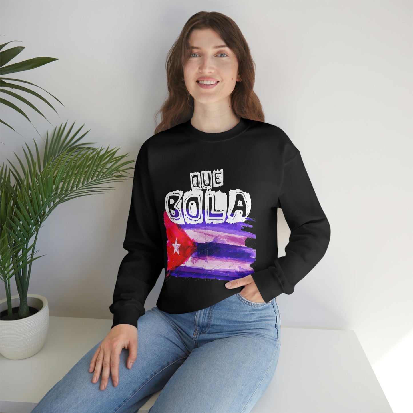 Unisex Sweatshirt Cuba Que Bola Printify