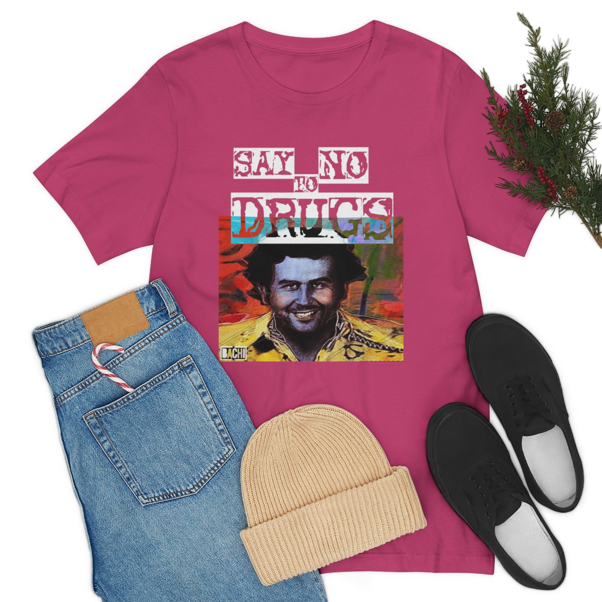 Unisex T-shirt Pablo Escobar Water Paint Art - Bachi Apparel