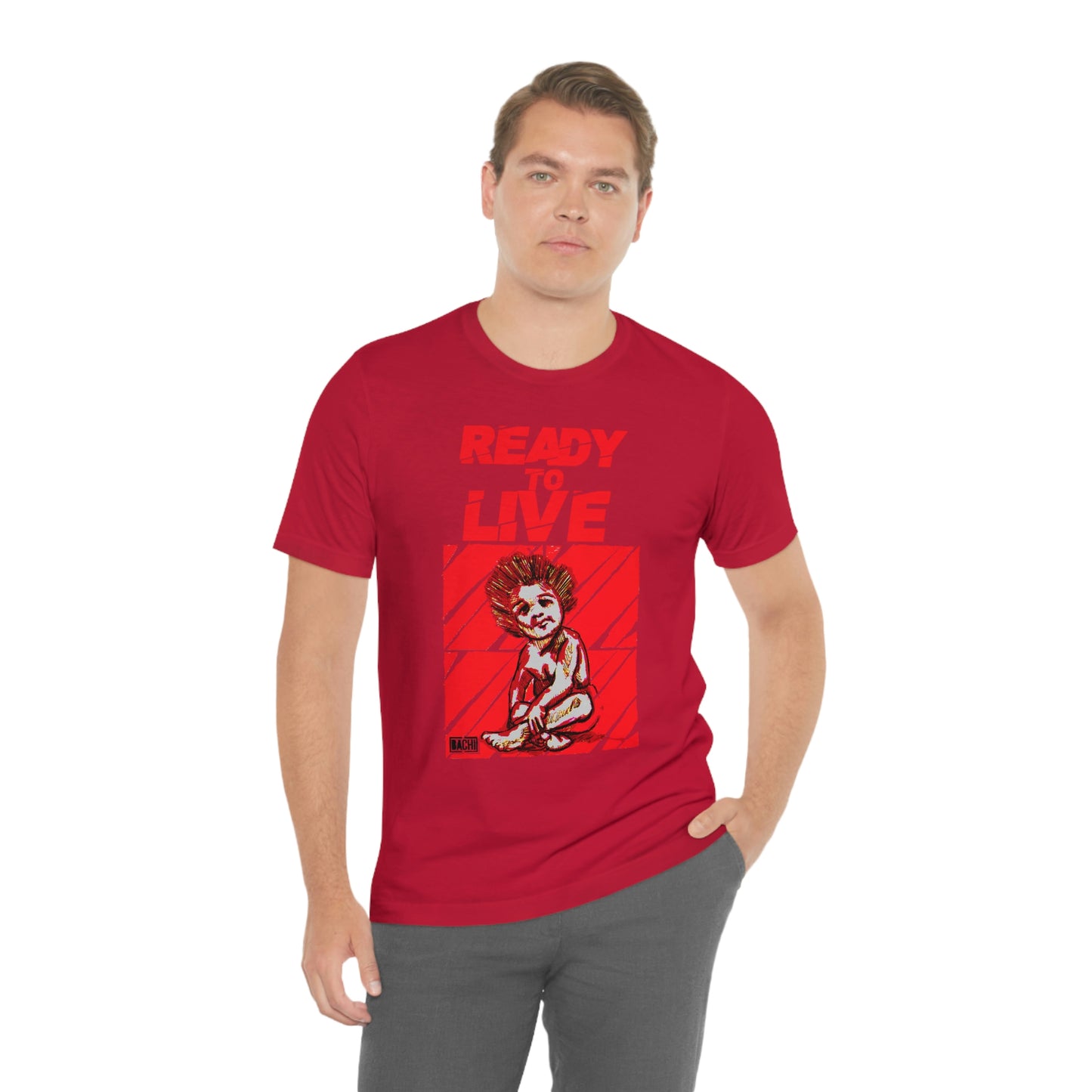 Unisex T-shirt Ready To Live In Red