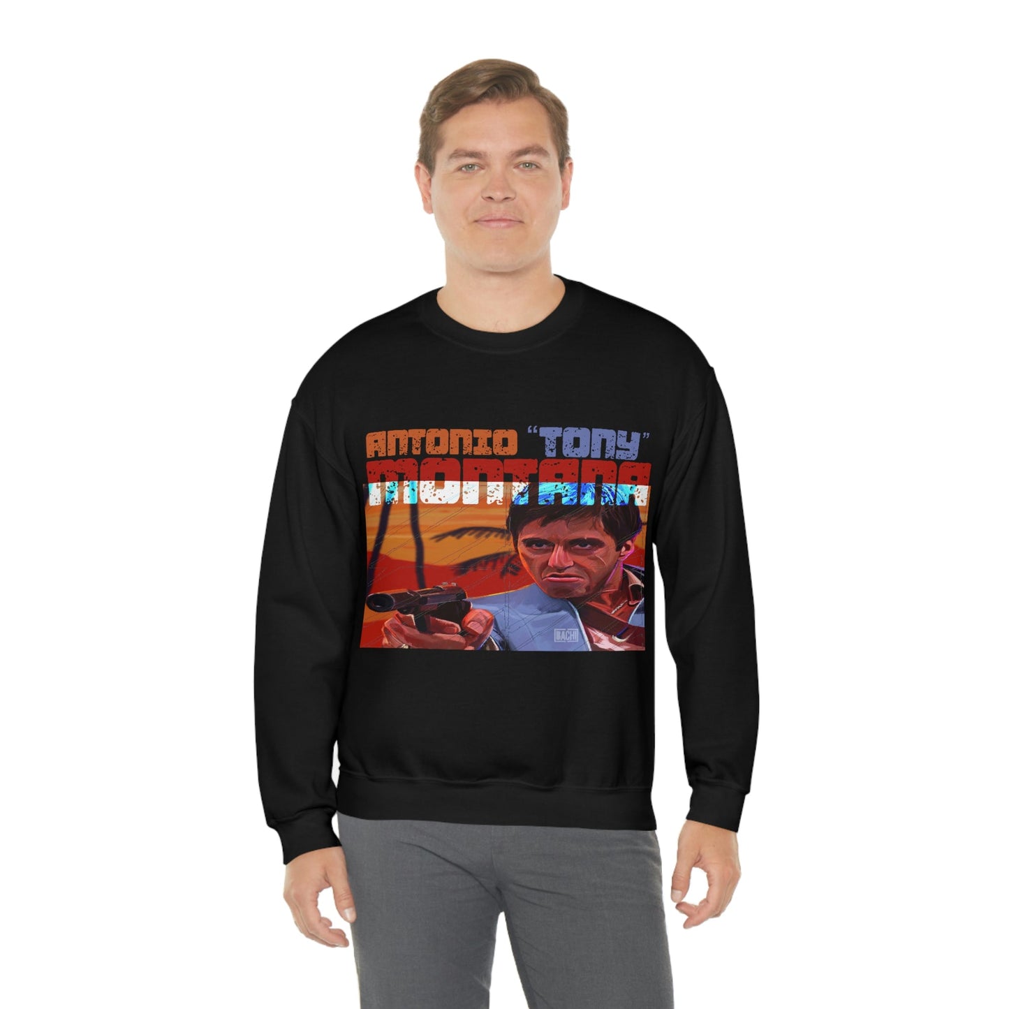 Unisex Sweatshirt Antonio Tony Montana Scarface Printify