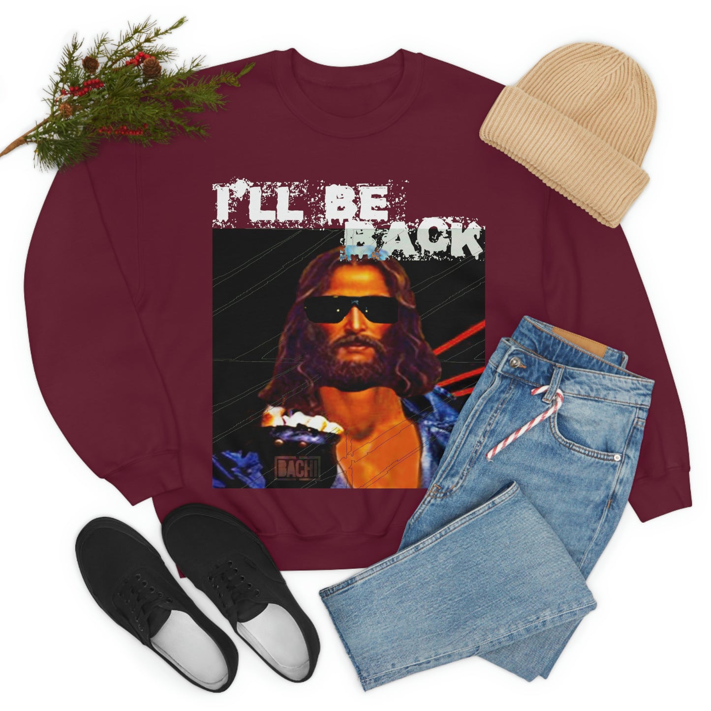 Unisex Sweatshirt Bachi Terminator Jesus