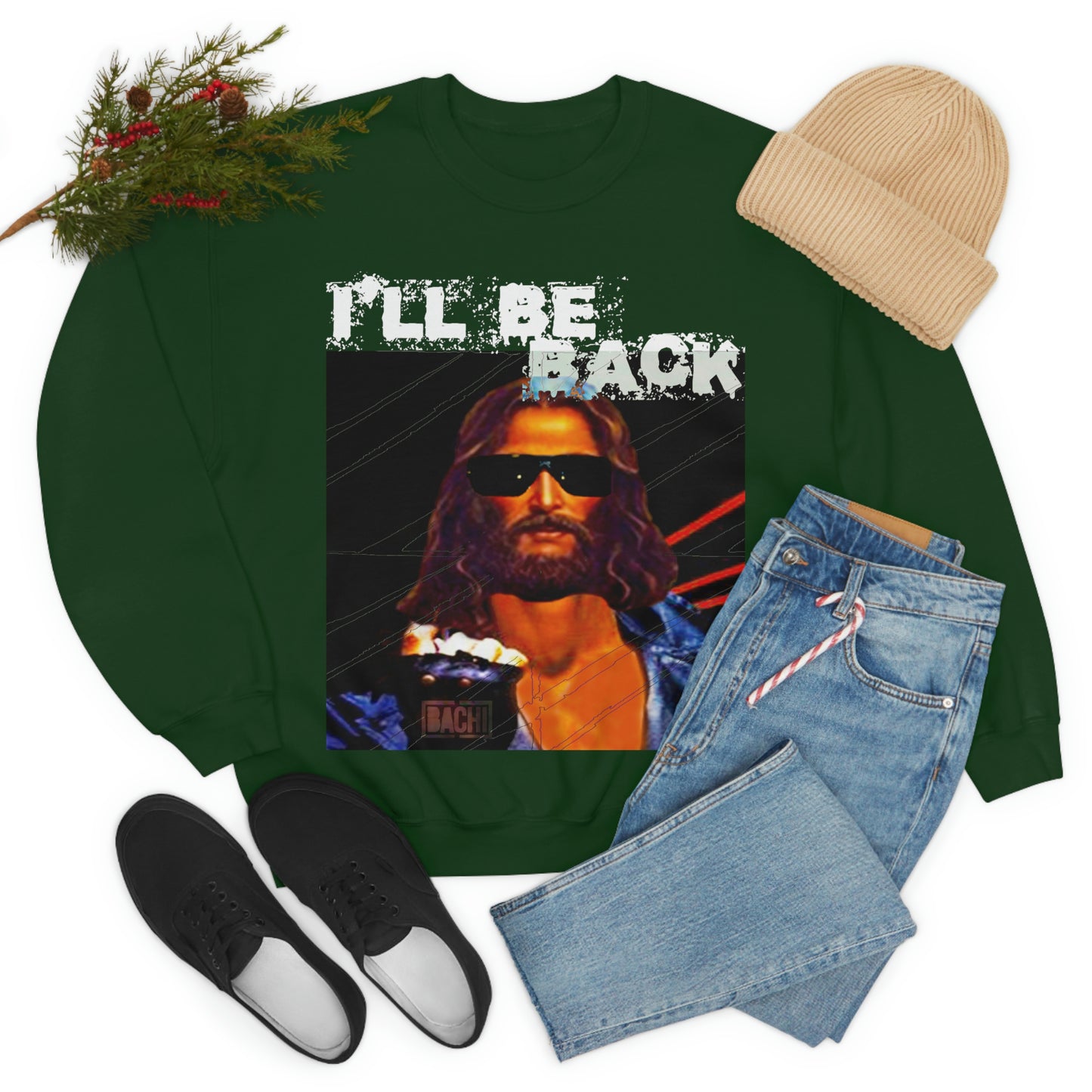 Unisex Sweatshirt Bachi Terminator Jesus