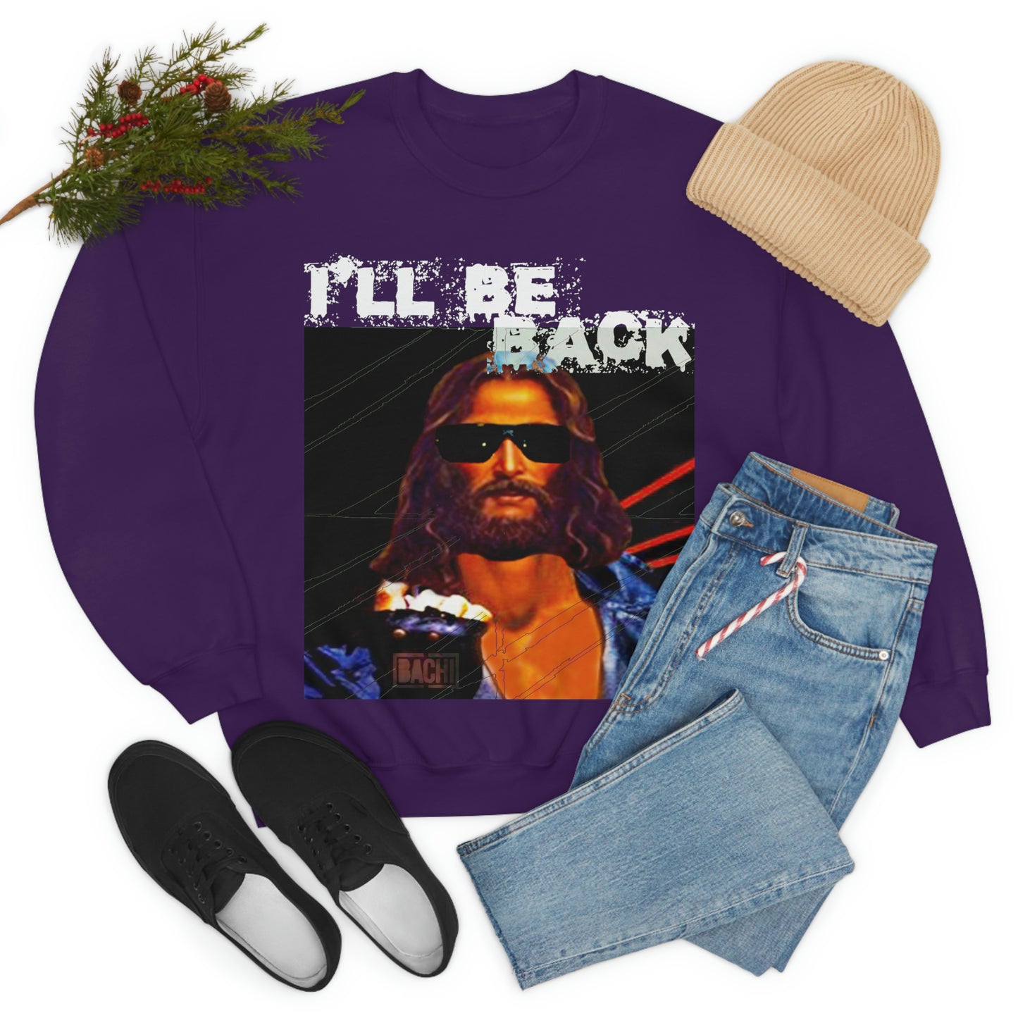 Unisex Sweatshirt Bachi Terminator Jesus