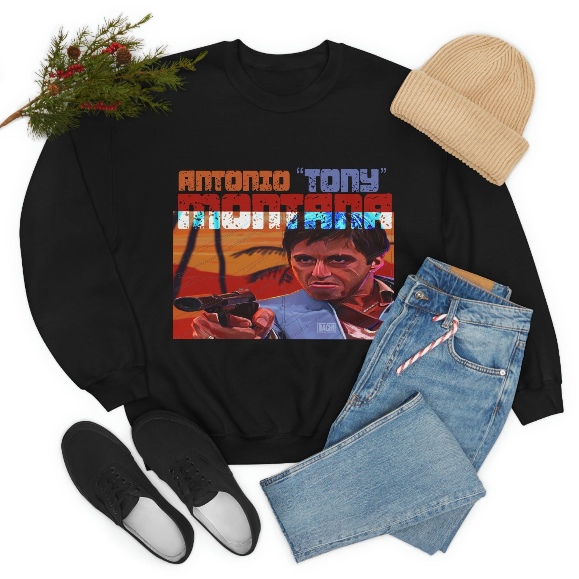 Unisex Sweatshirt Antonio Tony Montana Scarface Printify