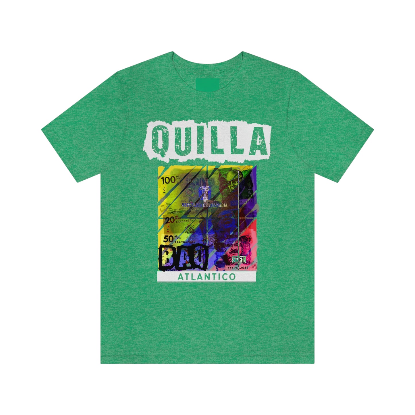 Unisex T-shirt Rep Your Country Baranquilla Quill Colombia