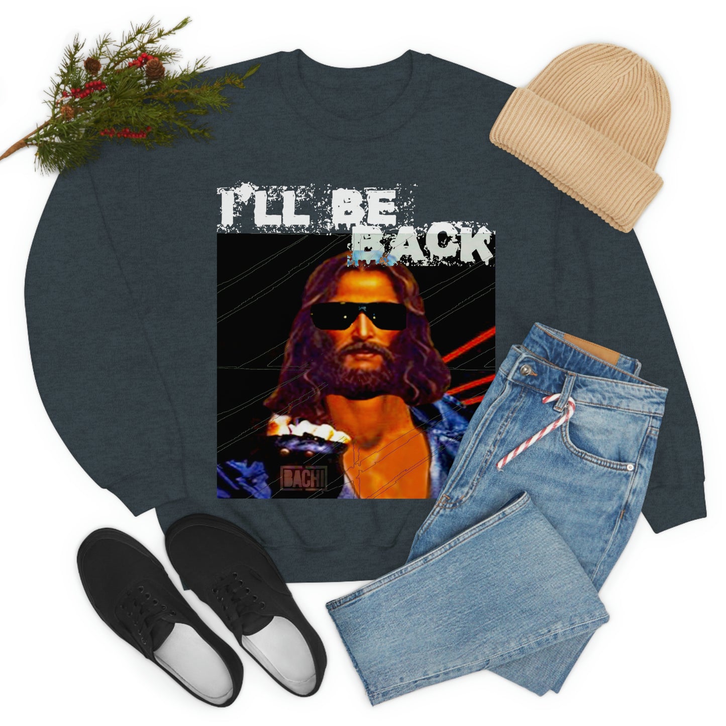 Unisex Sweatshirt Bachi Terminator Jesus