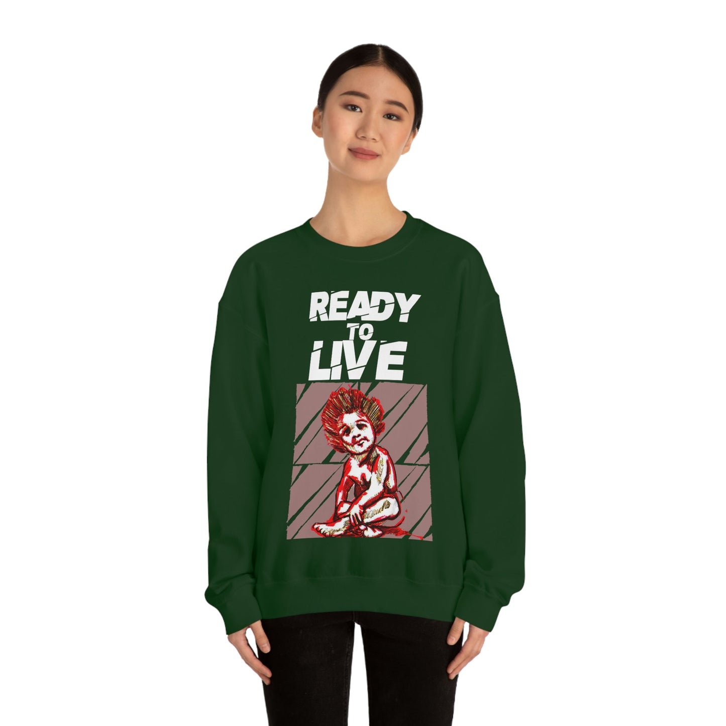 Unisex Sweater Ready to Live Printify