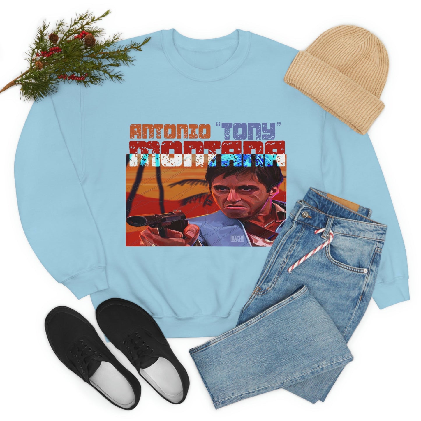 Unisex Sweatshirt Antonio Tony Montana Scarface Printify