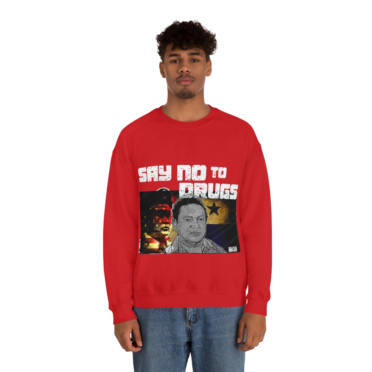 Manuel Noriega Say No To Drugs Unisex Crewneck Sweatshirt - Bachi Apparel