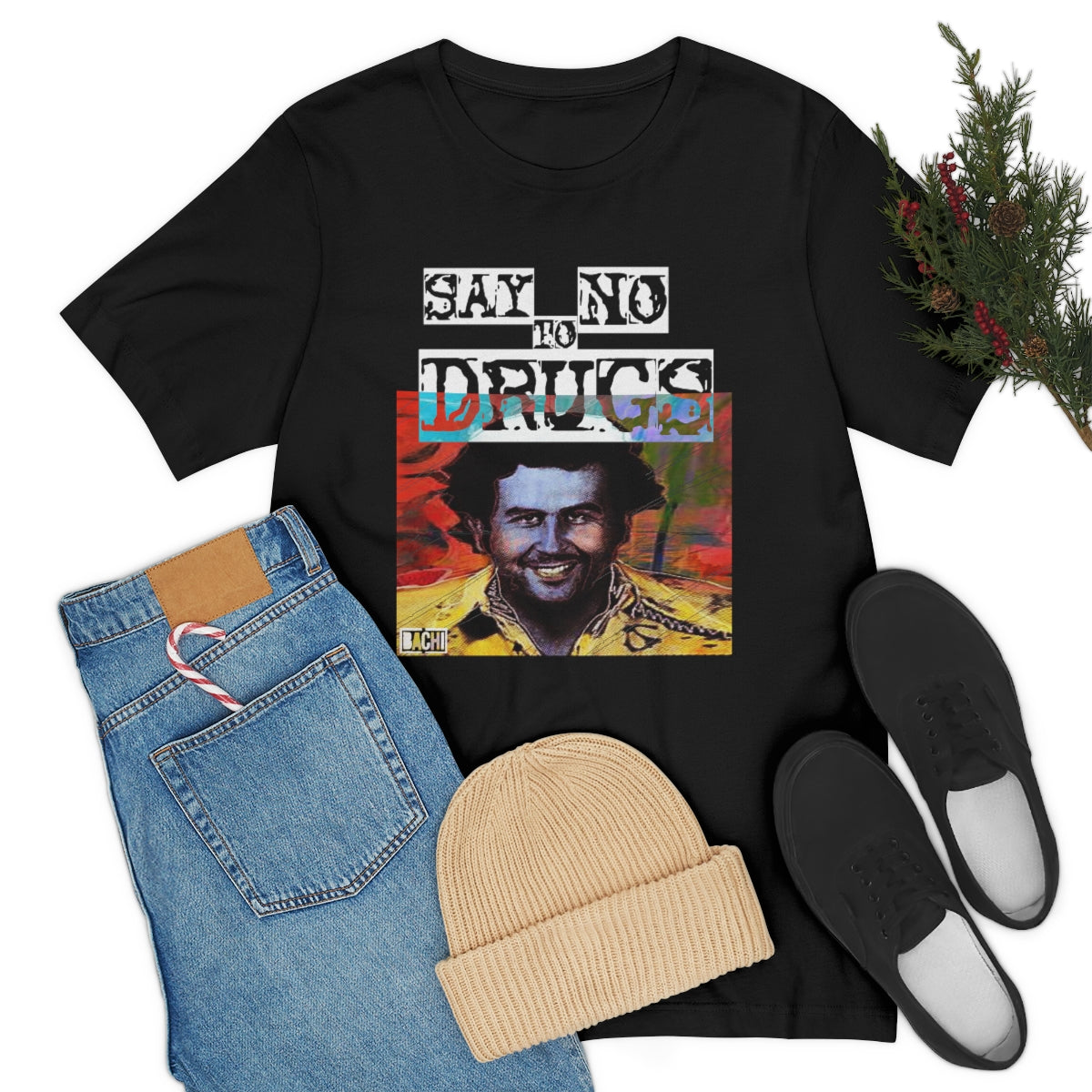 Unisex T-shirt Pablo Escobar Water Paint Art - Bachi Apparel