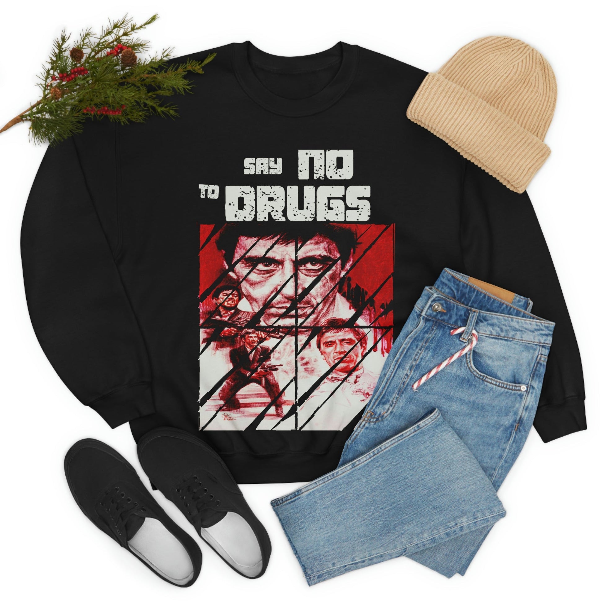 Unisex Sweater Scarface faces Printify