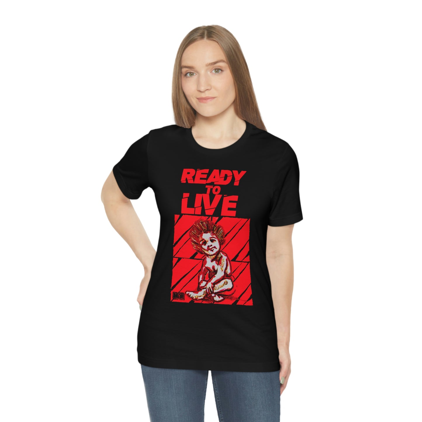 Unisex T-shirt Ready To Live In Red
