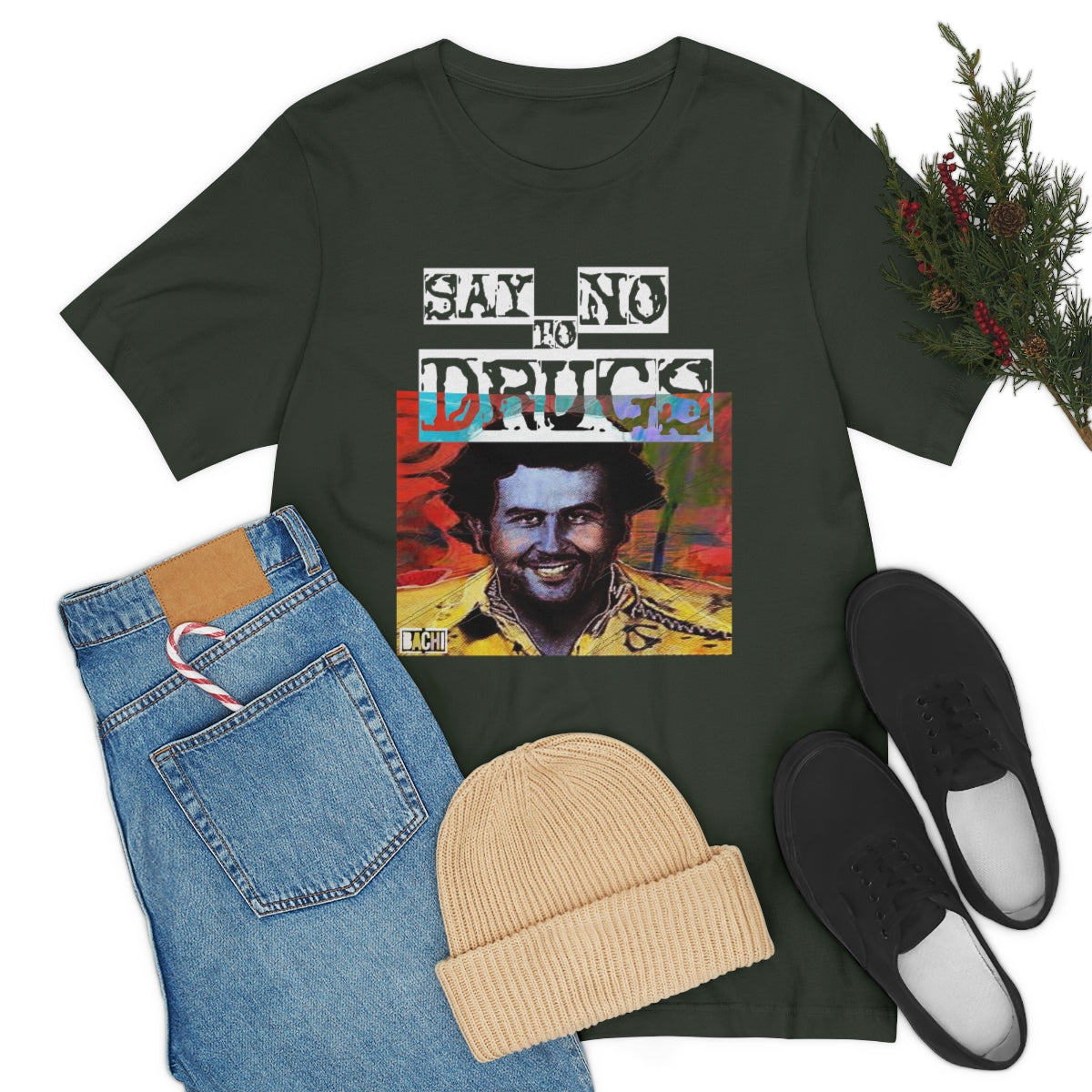 Unisex T-shirt Pablo Escobar Water Paint Art - Bachi Apparel