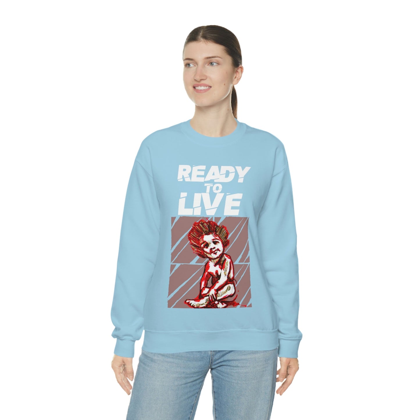 Unisex Sweater Ready to Live Printify