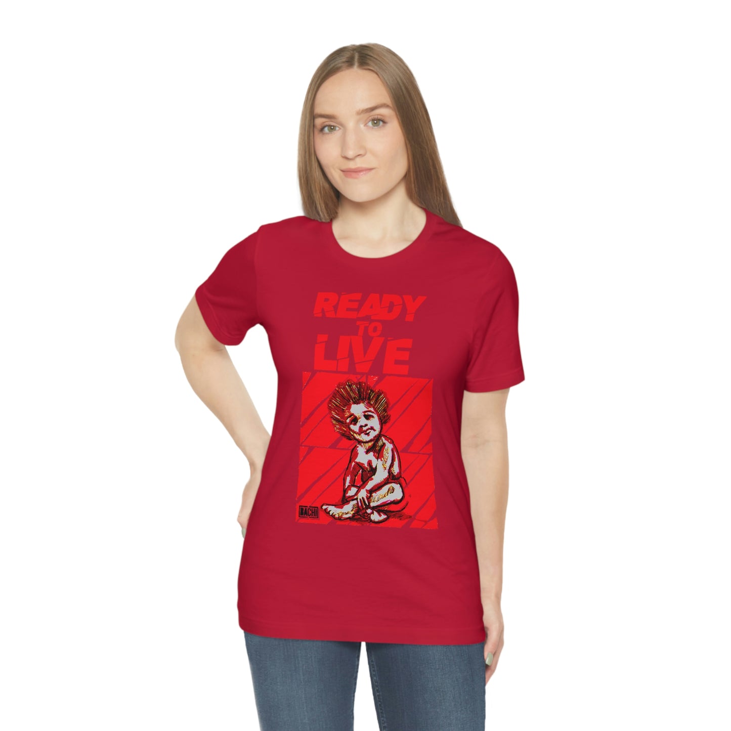 Unisex T-shirt Ready To Live In Red
