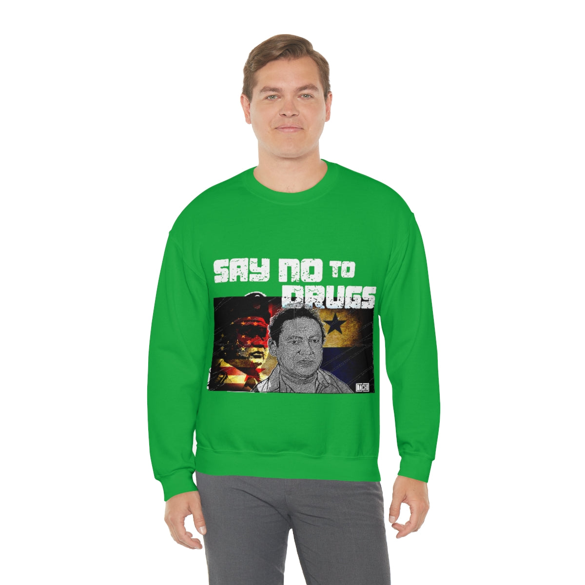Manuel Noriega Say No To Drugs Unisex Crewneck Sweatshirt - Bachi Apparel