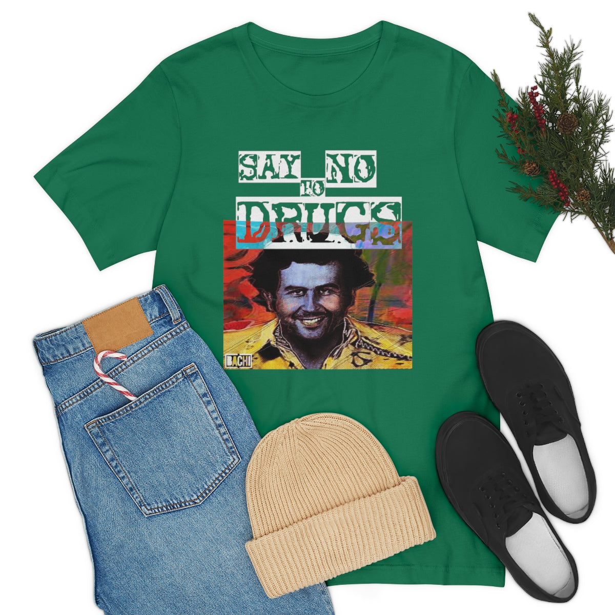 Unisex T-shirt Pablo Escobar Water Paint Art - Bachi Apparel