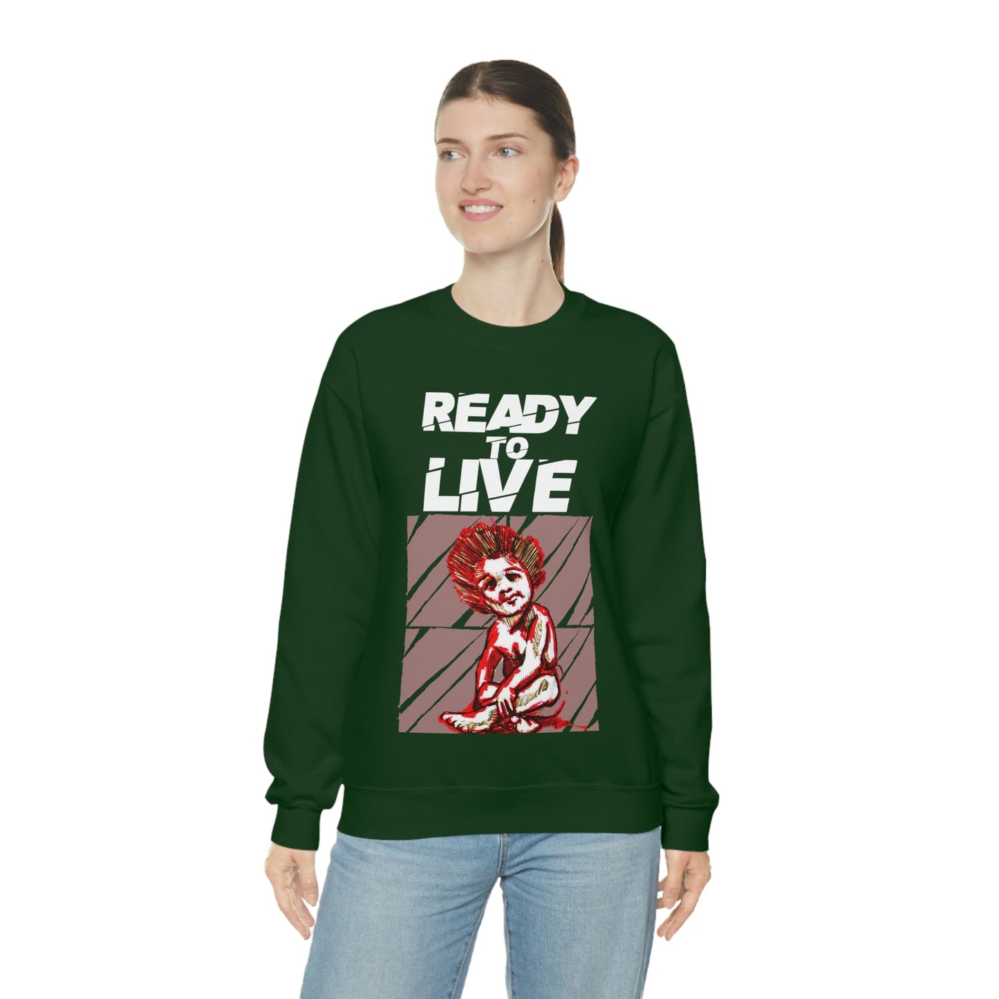 Unisex Sweater Ready to Live Printify