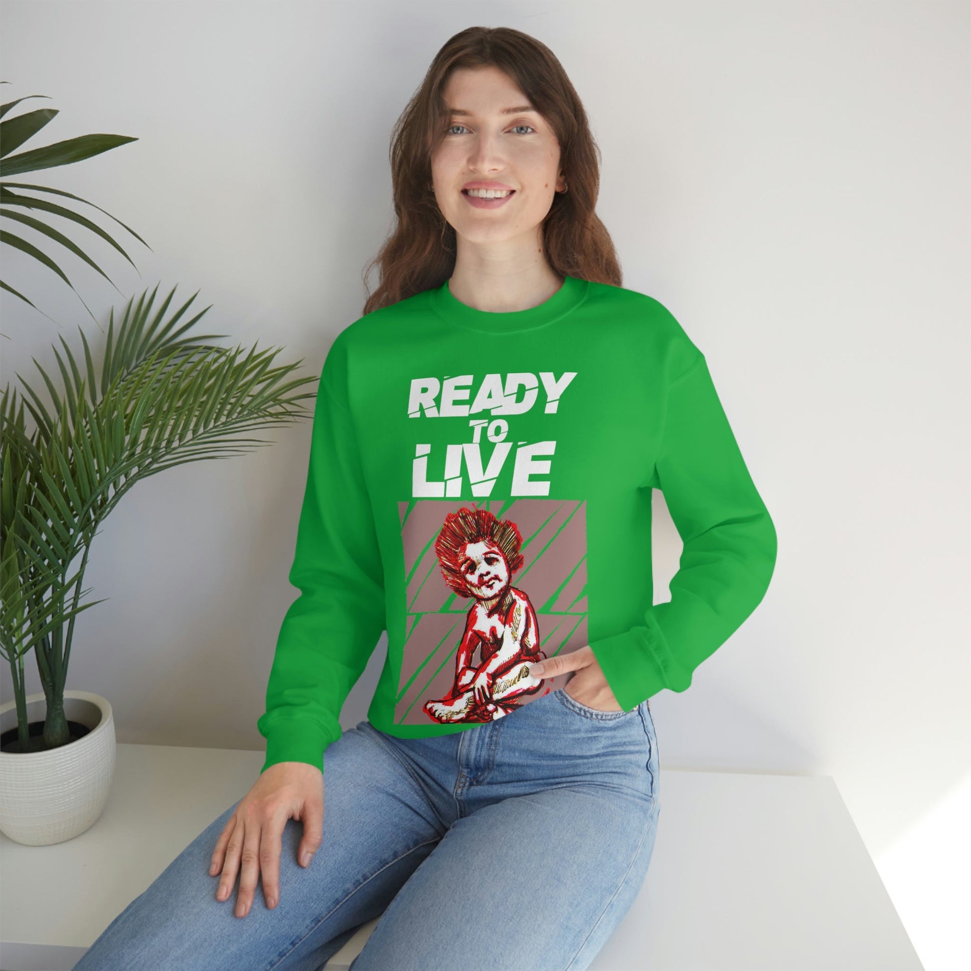 Unisex Sweater Ready to Live Printify
