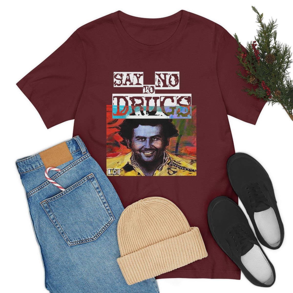 Unisex T-shirt Pablo Escobar Water Paint Art - Bachi Apparel