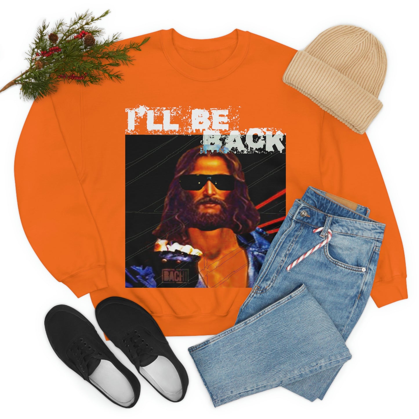 Unisex Sweatshirt Bachi Terminator Jesus