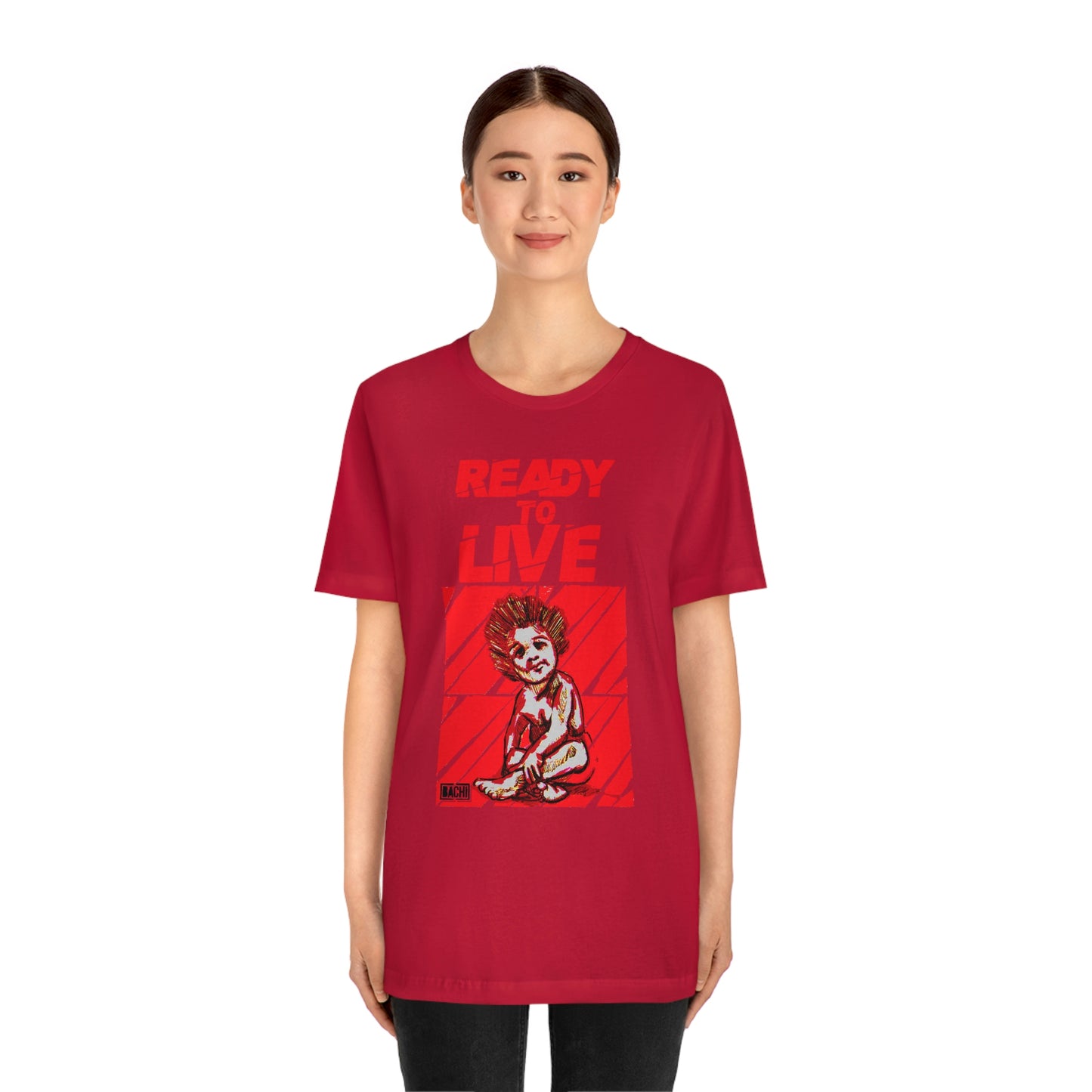 Unisex T-shirt Ready To Live In Red