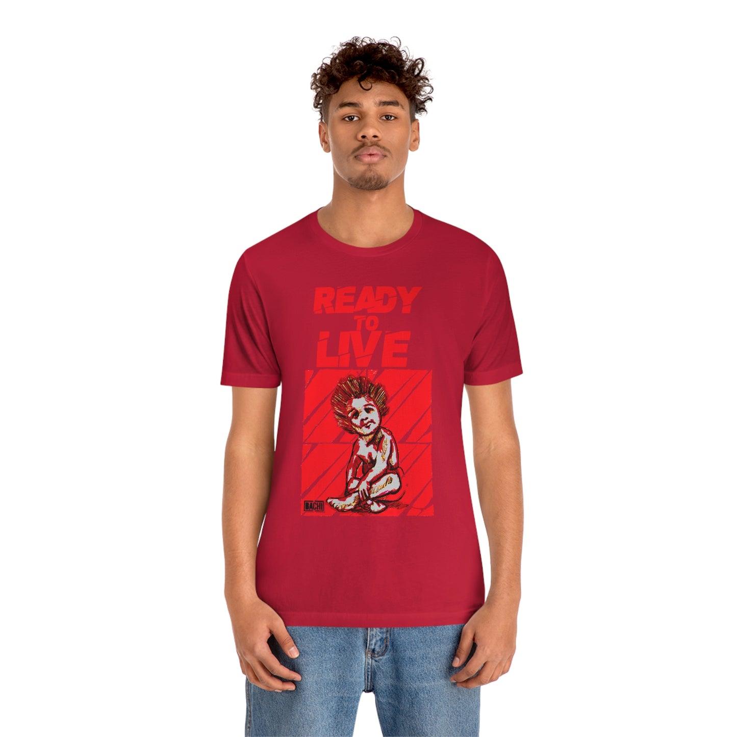 Unisex T-shirt Ready To Live In Red