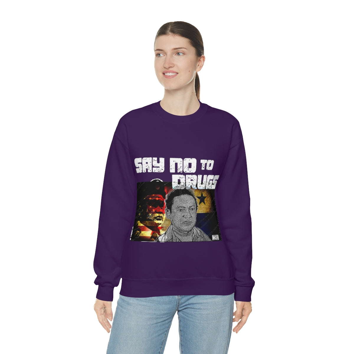 Manuel Noriega Say No To Drugs Unisex Crewneck Sweatshirt - Bachi Apparel