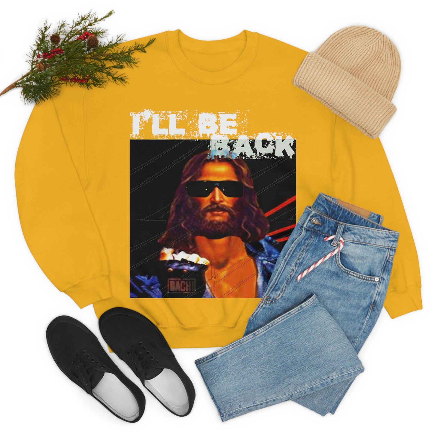Unisex Sweatshirt Bachi Terminator Jesus