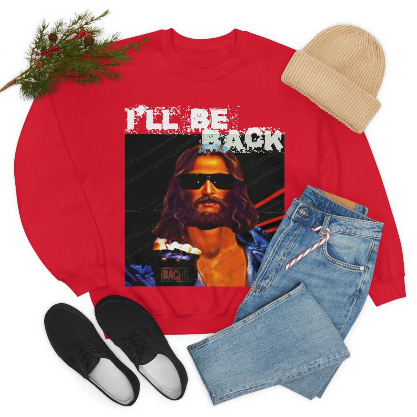 Unisex Sweatshirt Bachi Terminator Jesus