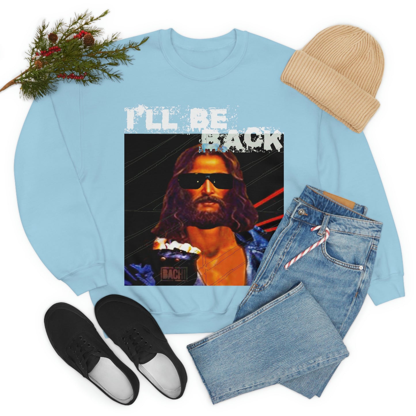Unisex Sweatshirt Bachi Terminator Jesus